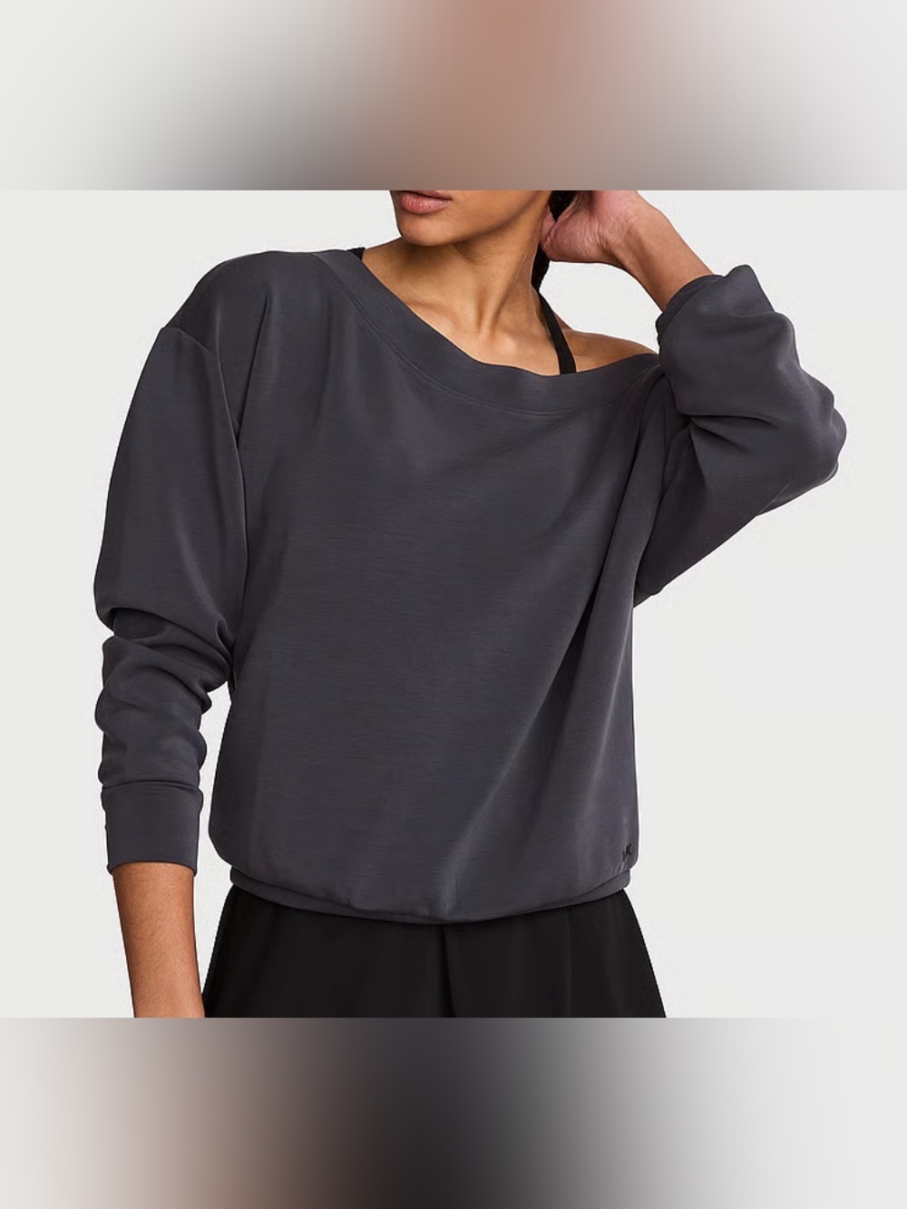 Victoria's Secret Gray Off Shoulder Sweatshirt